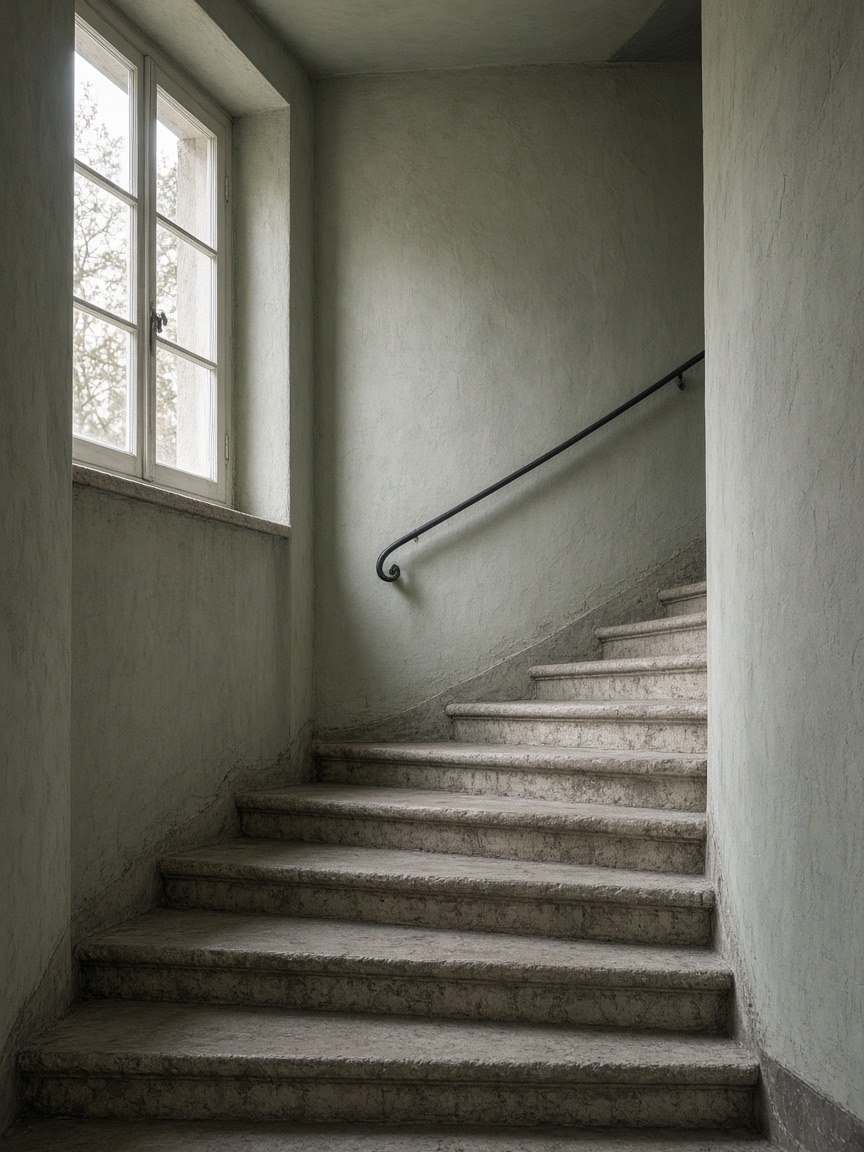 Stair, plaster